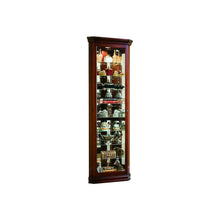 Lighted 8 Shelf Corner Curio Cabinet in Victorian Brown