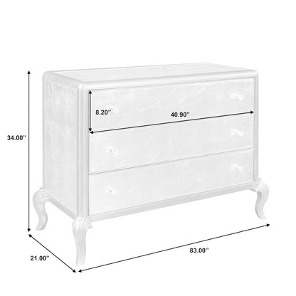 Three Drawer Eglomise Accent Chest