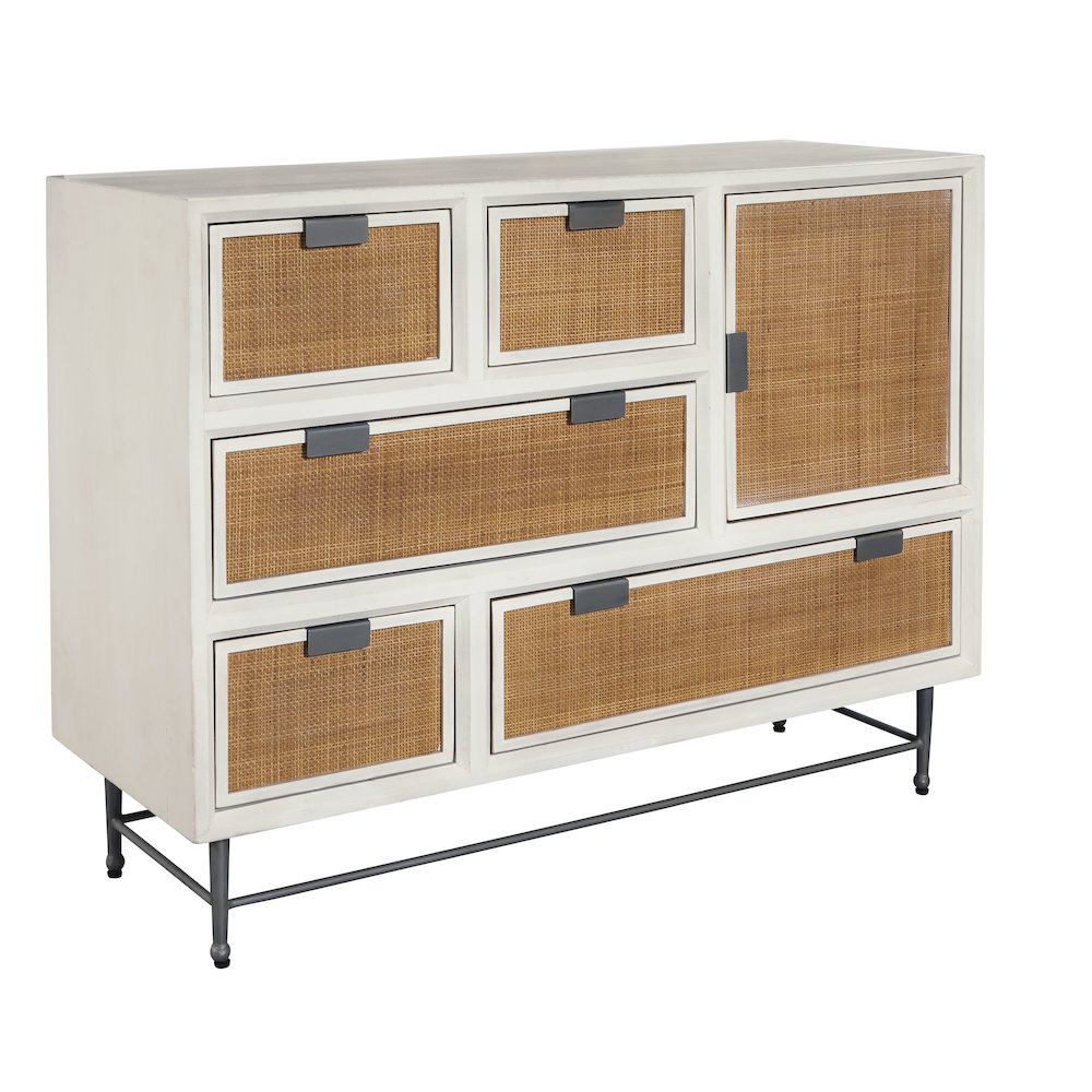 5-Drawer Accent Chest with Cabinet