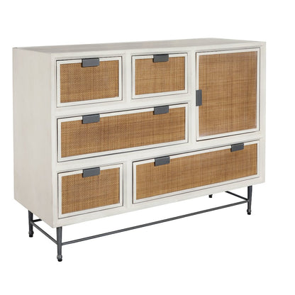 5-Drawer Accent Chest with Cabinet