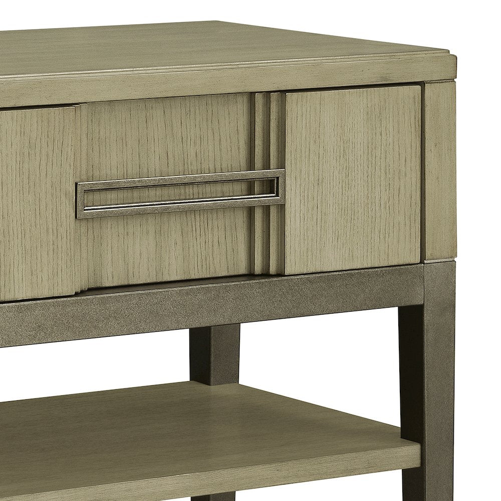 Kendall Metal Base Nightstand with Storage