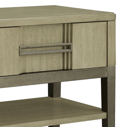 Kendall Metal Base Nightstand with Storage