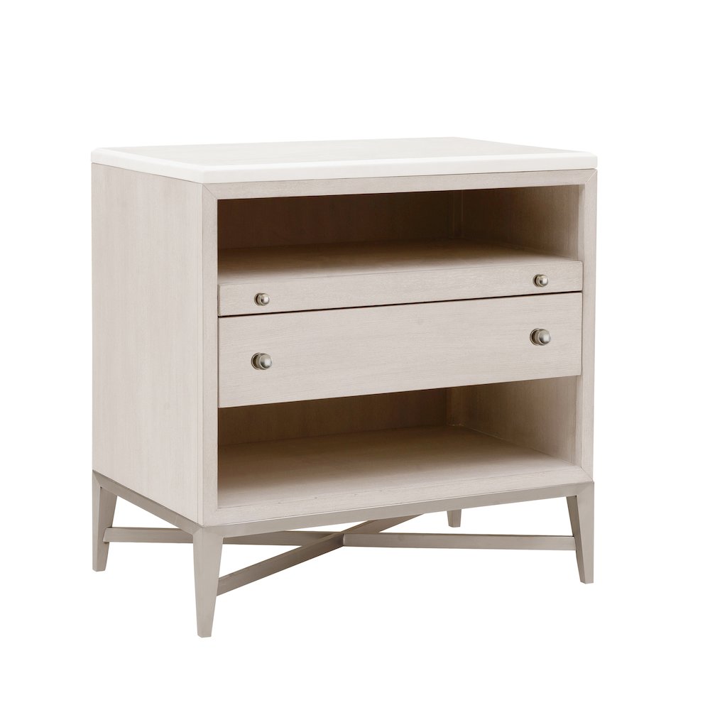 Ashby Place Accent Nightstand with Center Drawers and USB-C Port