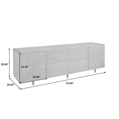 Four Door Geometric Design Console