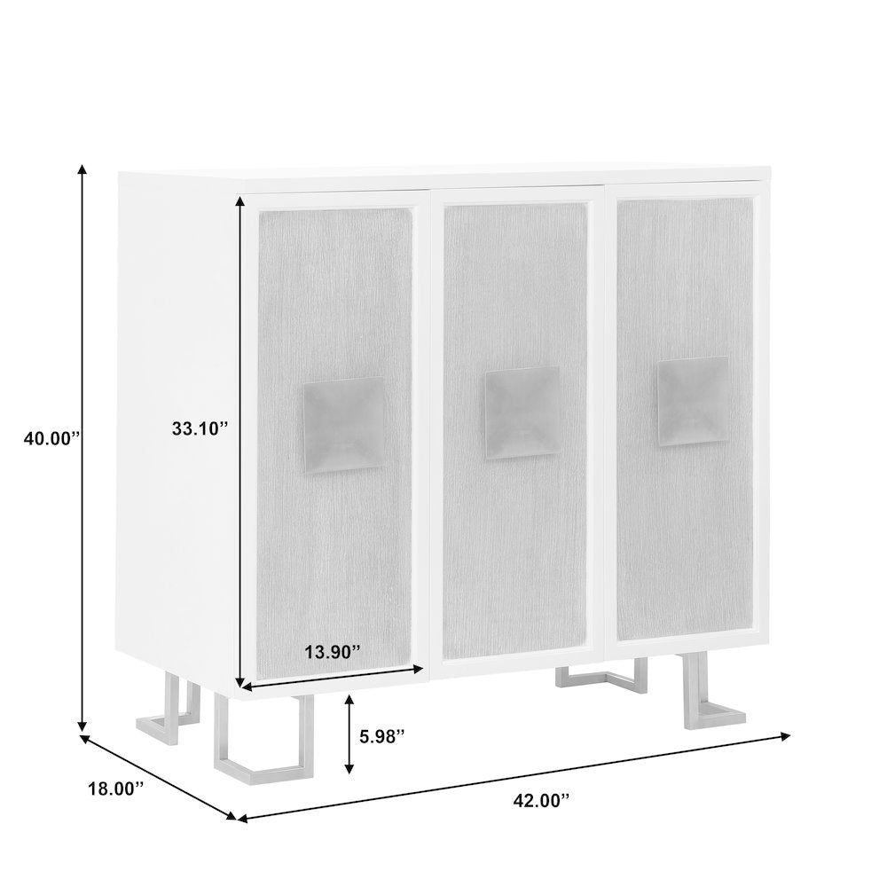 3 Door Storage Accent Chest with Drawer