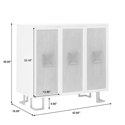 3 Door Storage Accent Chest with Drawer