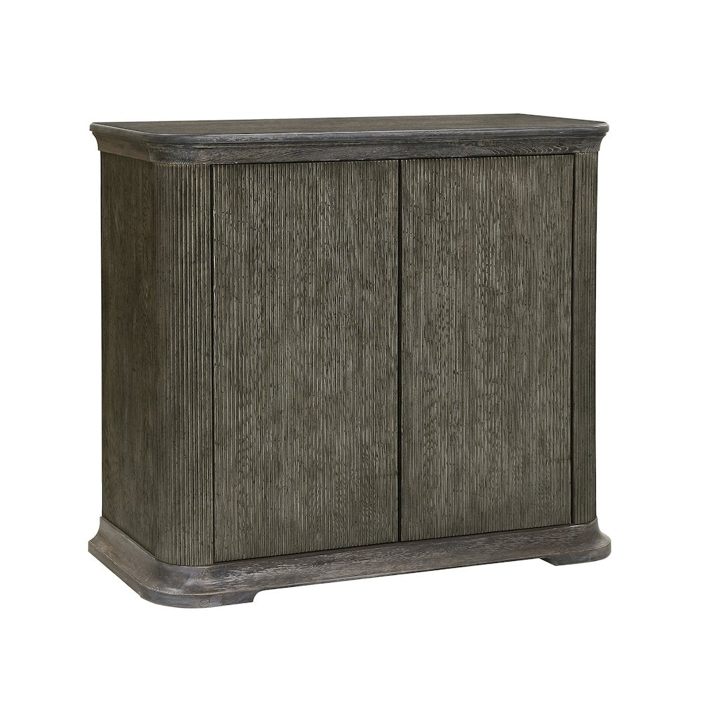 Reeded 2 Door Accent Chest with Shelves