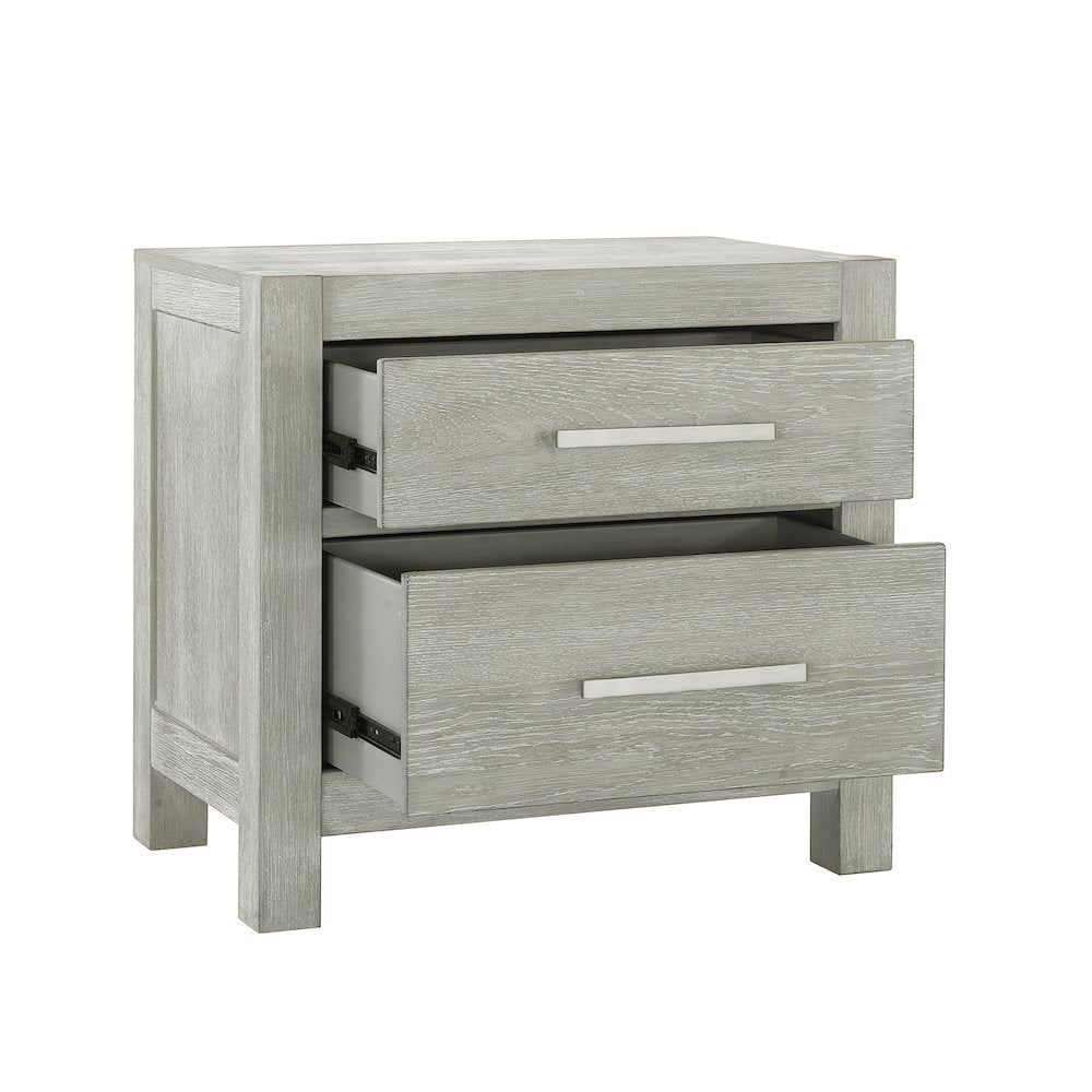 Millwork Two Drawer Nightstand with USB/C Port