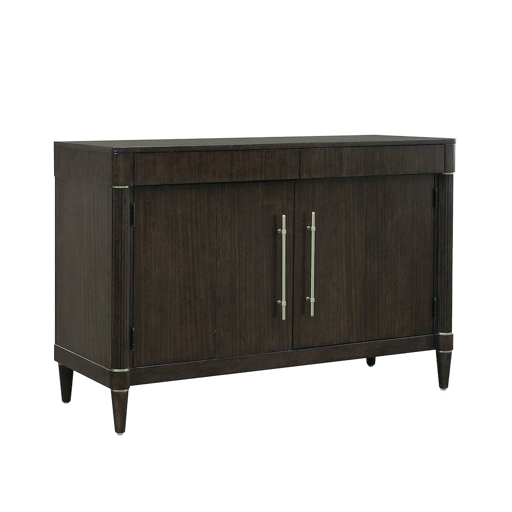 Asher Park 2 Door Server with Storage Drawer, Piano Brown Finish