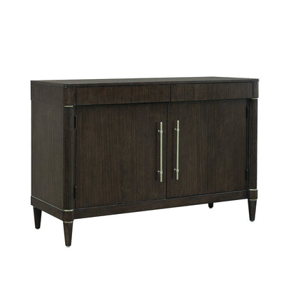Asher Park 2 Door Server with Storage Drawer, Piano Brown Finish