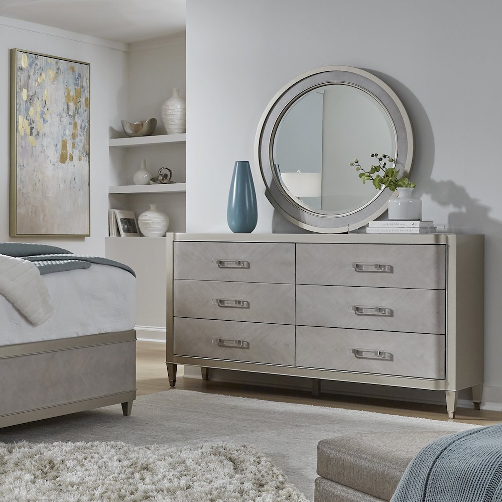 Zoey Round Beveled Mirror
