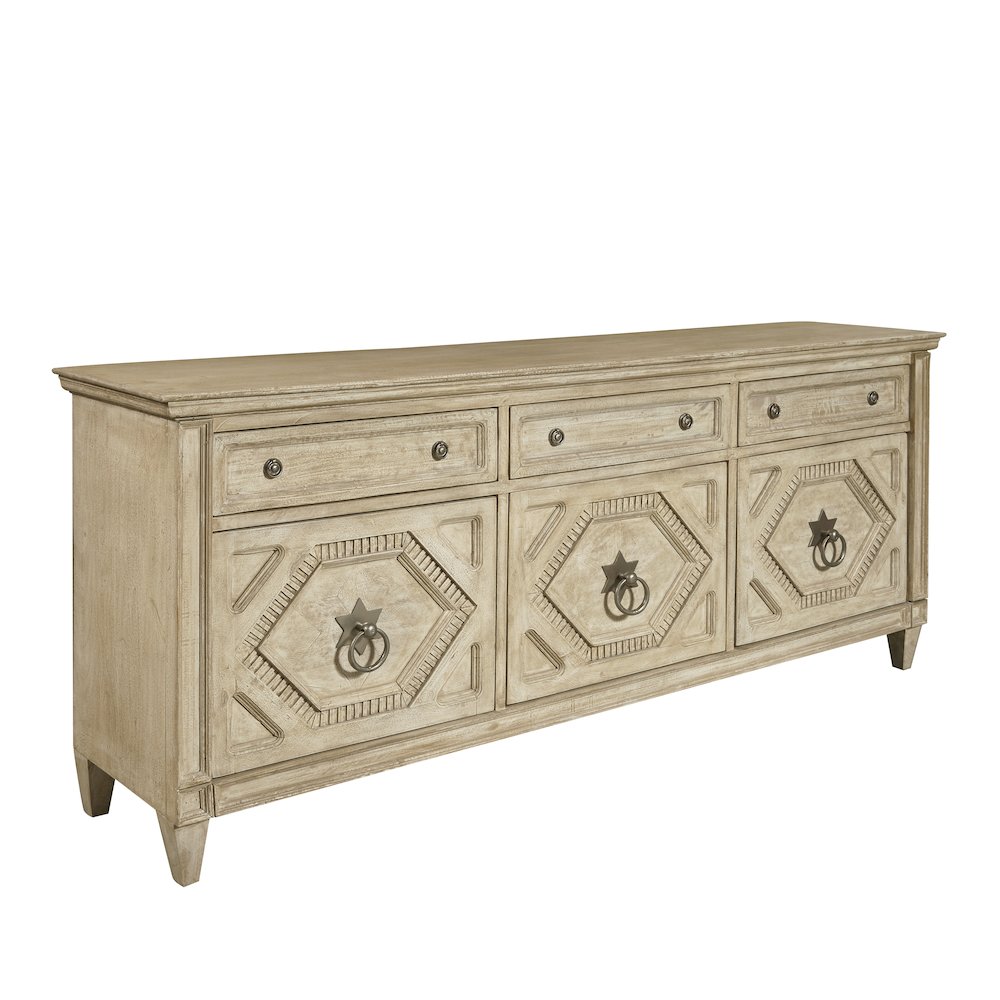 3-Door Entertainment Console with Storage Drawers