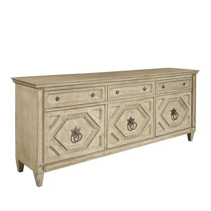 3-Door Entertainment Console with Storage Drawers