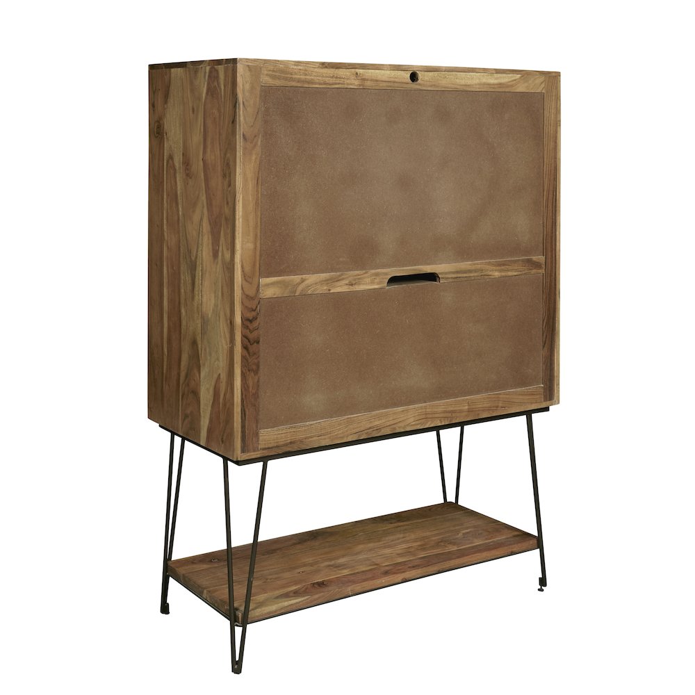 2-Door Bar Cabinet with Storage Drawers