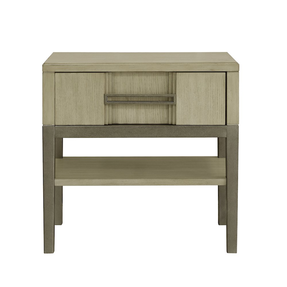 Kendall Metal Base Nightstand with Storage