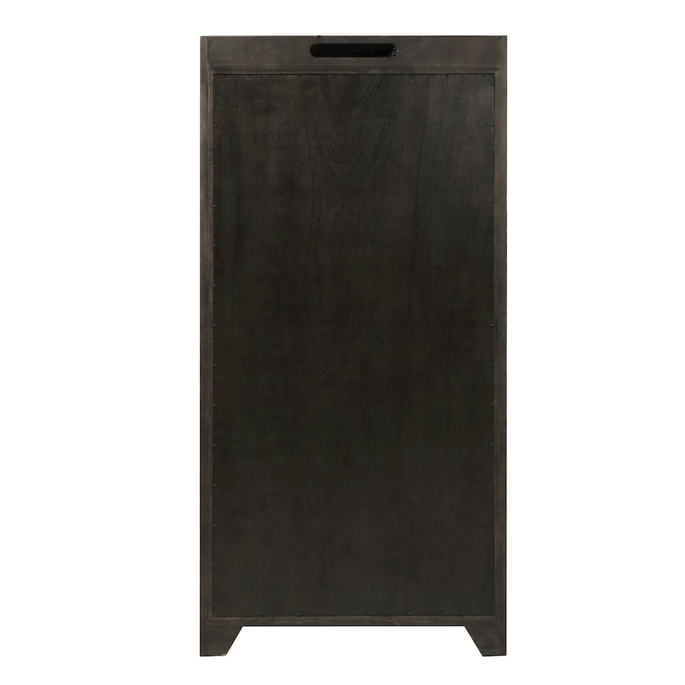 4 Shelf Display Cabinet with Decorative Glass Doors