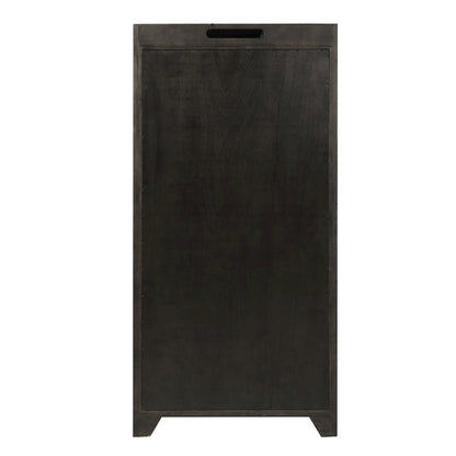 4 Shelf Display Cabinet with Decorative Glass Doors