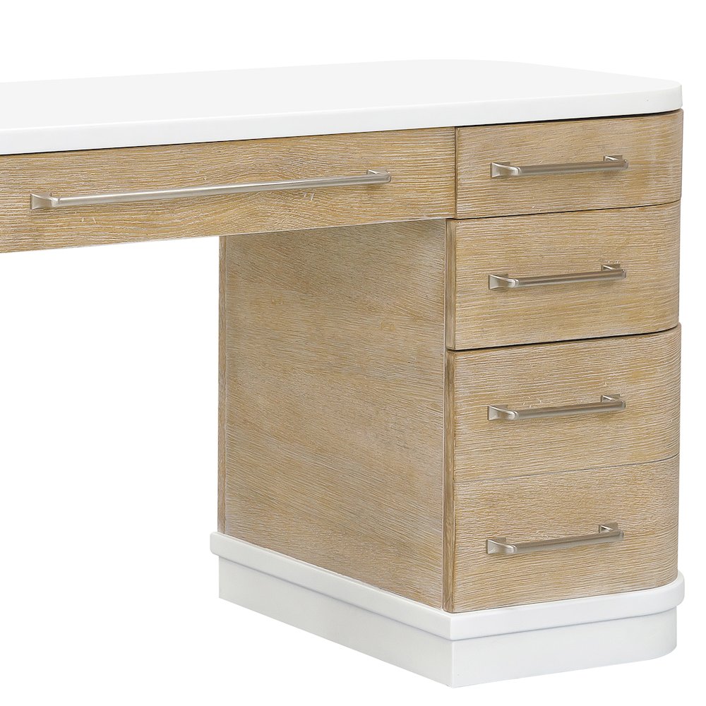 Two-Toned 7 Drawer Writing Desk