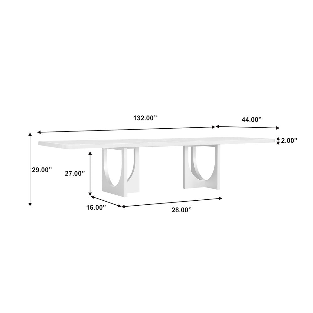 Zoey Double Pedestal Dining Table with Leaf Extensions