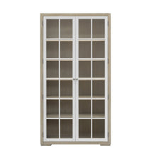 Contemporary 5-Shelf Glass Door Bookcase