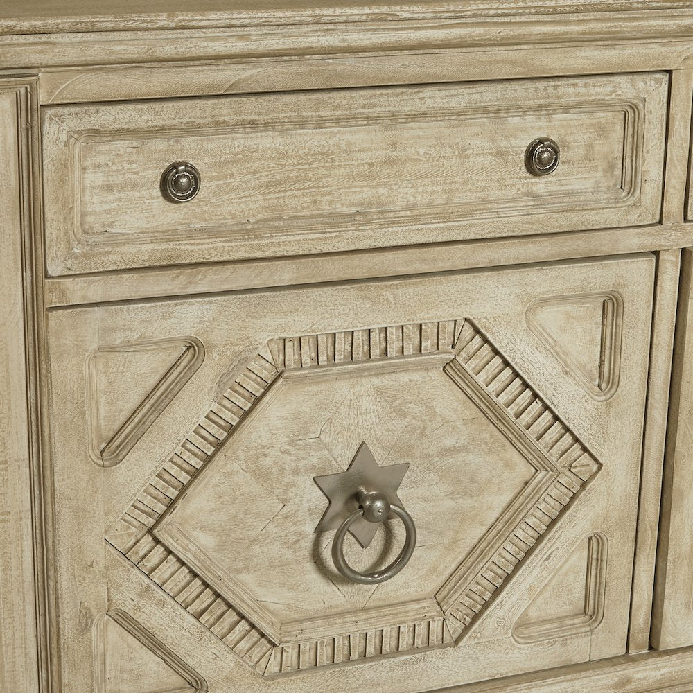 3-Door Entertainment Console with Storage Drawers