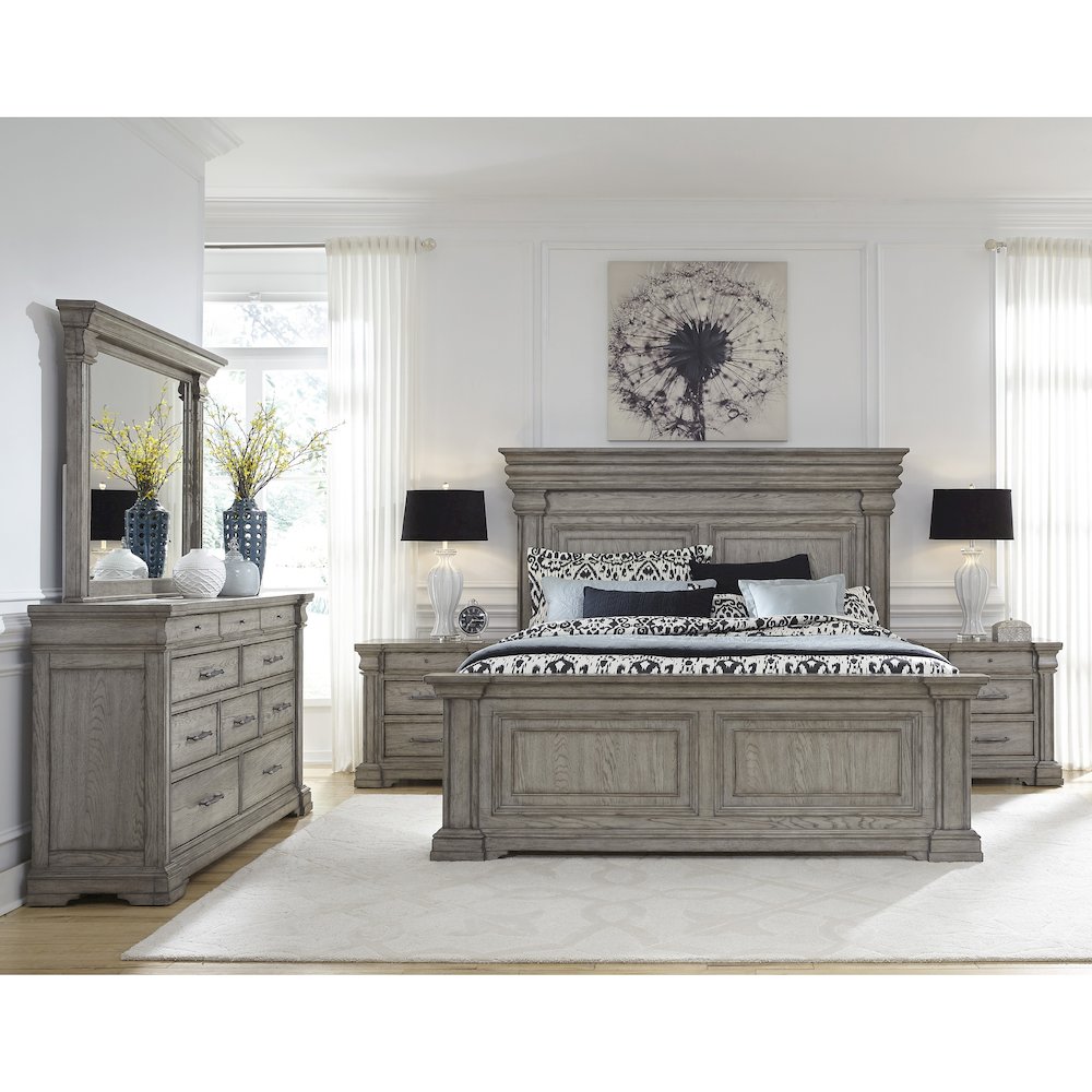 Madison Ridge Queen Panel Bed in Heritage Taupe