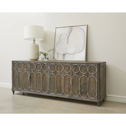 4-Door Console with Tray Drawers