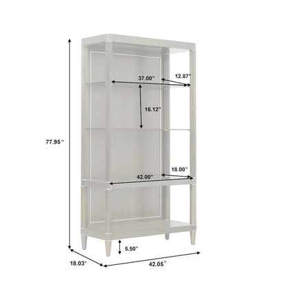Asher Park Open Shelf Etagere, Piano Brown Finish