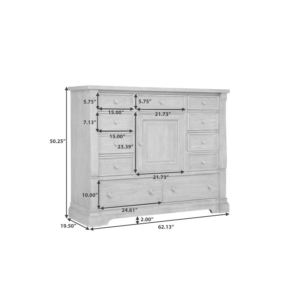 Lawson's Creek 11-Drawer Gentleman's Chest with Storage Cabinet