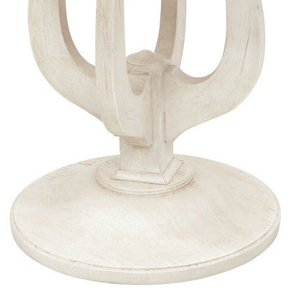 Two-Toned Entry Table with Harp-Shaped Base
