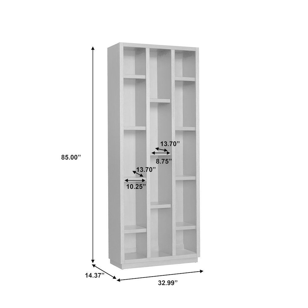 Eleven Shelf Open Storage Bookcase Curio