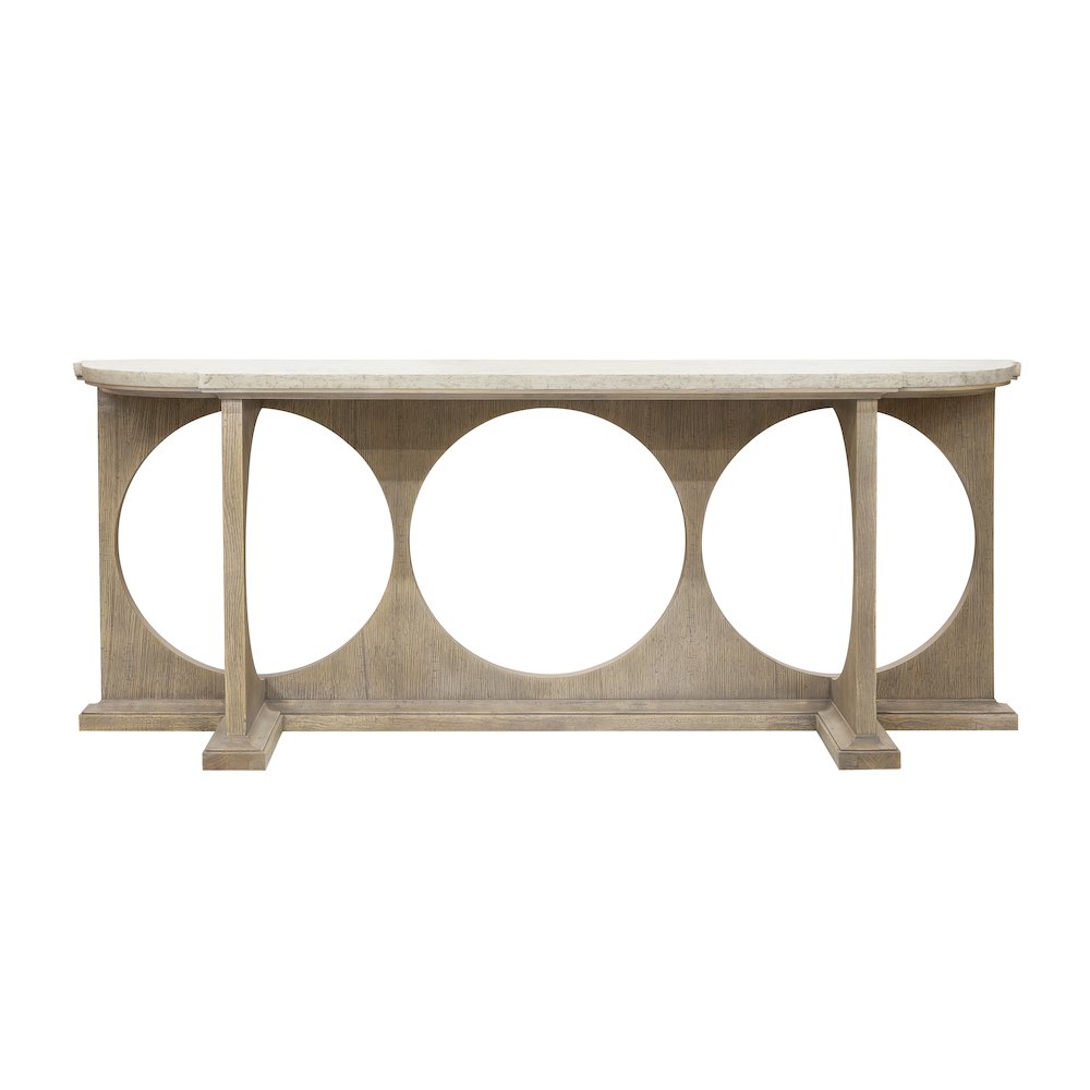 Modern Entryway Console Table with Concrete Top
