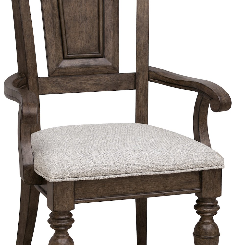 Woodbury Wooden Arm Chair in Cowboy Boots Brown