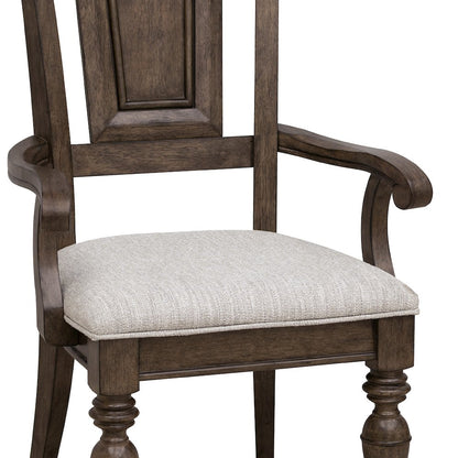 Woodbury Wooden Arm Chair in Cowboy Boots Brown