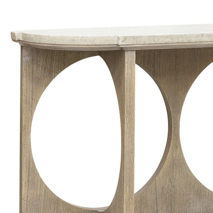 Modern Entryway Console Table with Concrete Top