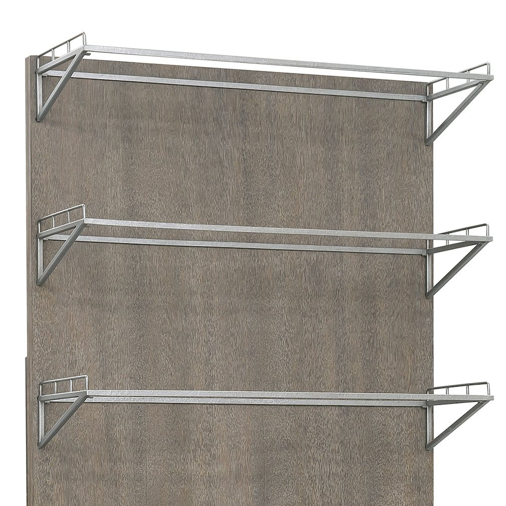 Industrial 4 Shelf Bookcase with 2 Door Cabinet