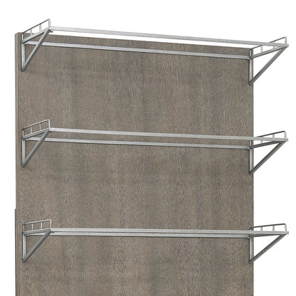 Industrial 4 Shelf Bookcase with 2 Door Cabinet