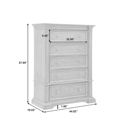 Woodbury Five Drawer Chest in Cowboy Boots Brown