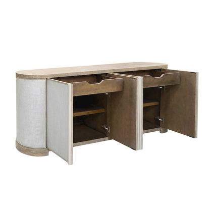 Modern 4 Door Credenza