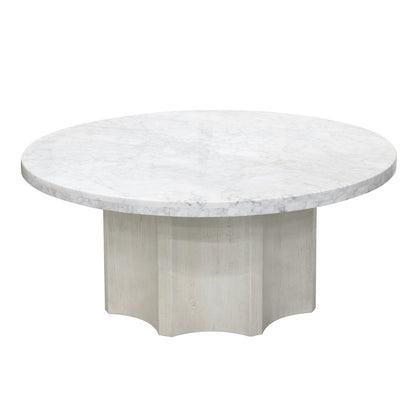 40" Round Cocktail Table with Marble Top