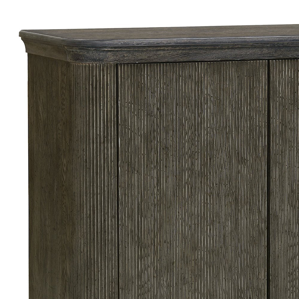 Reeded 2 Door Accent Chest with Shelves