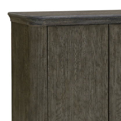 Reeded 2 Door Accent Chest with Shelves