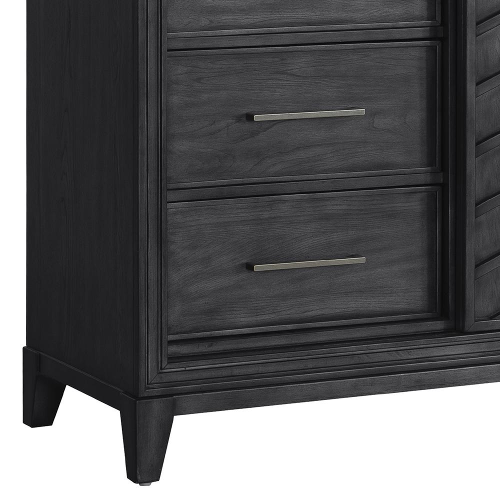 Lenox 5-Drawer Sliding Door Chest with Storage