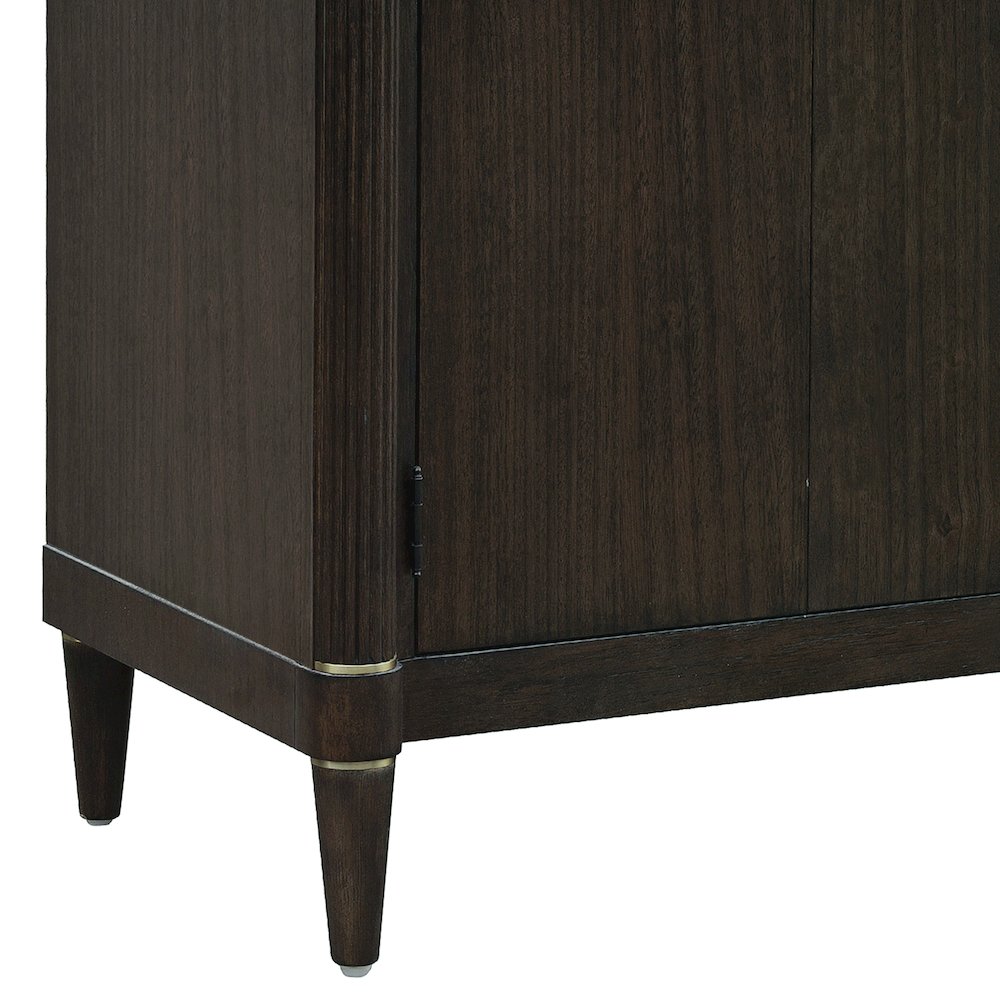 Asher Park 2 Door Server with Storage Drawer, Piano Brown Finish