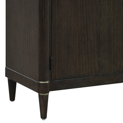 Asher Park 2 Door Server with Storage Drawer, Piano Brown Finish