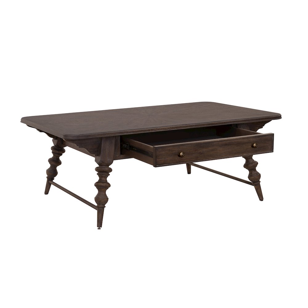 Revival Row Rectangular Cocktail Table with Drawer
