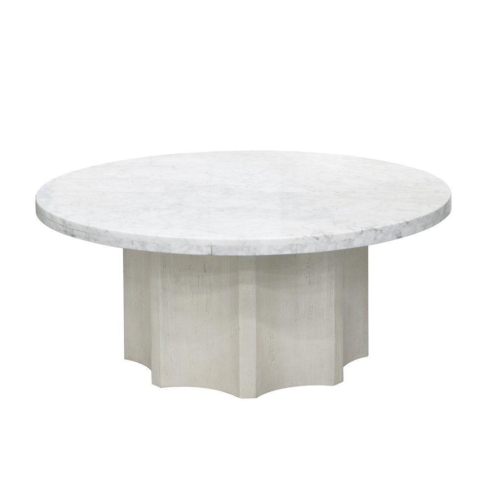40" Round Cocktail Table with Marble Top