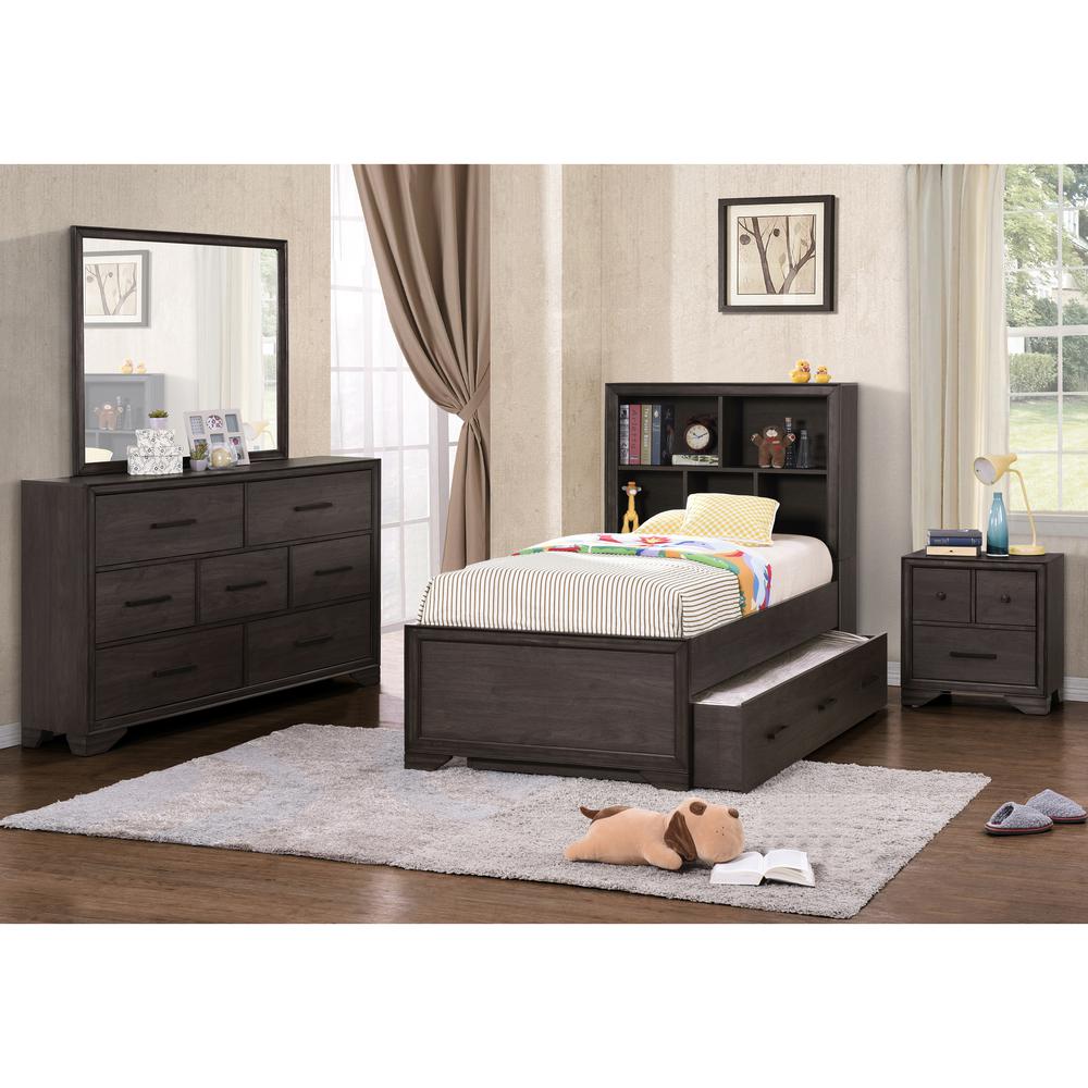 7 Drawer Kids Dresser in Espresso Brown