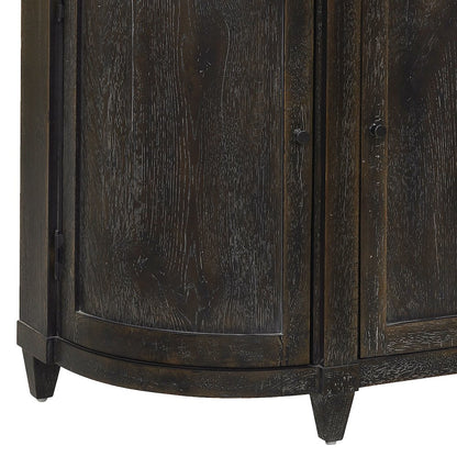 Curved 3 Door Hallway Accent Chest