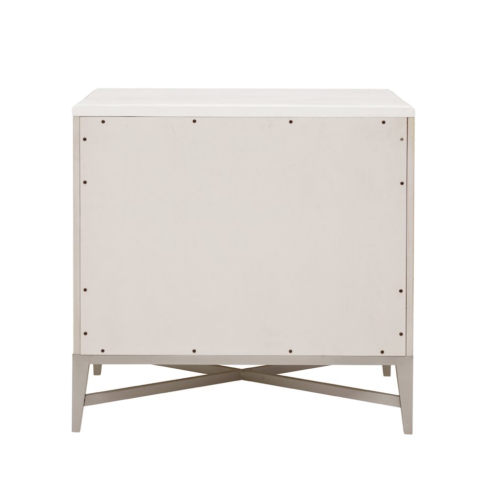 Ashby Place Accent Nightstand with Center Drawers and USB-C Port